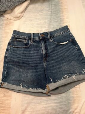 2:$7 J. Crew Rolled Hem Dark Blue Denim Shorts
